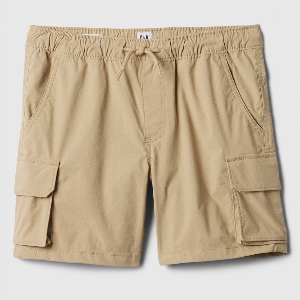 NWOT GAP Kids Hybrid Cargo Shorts Nylon Tan Khaki XS 4-5